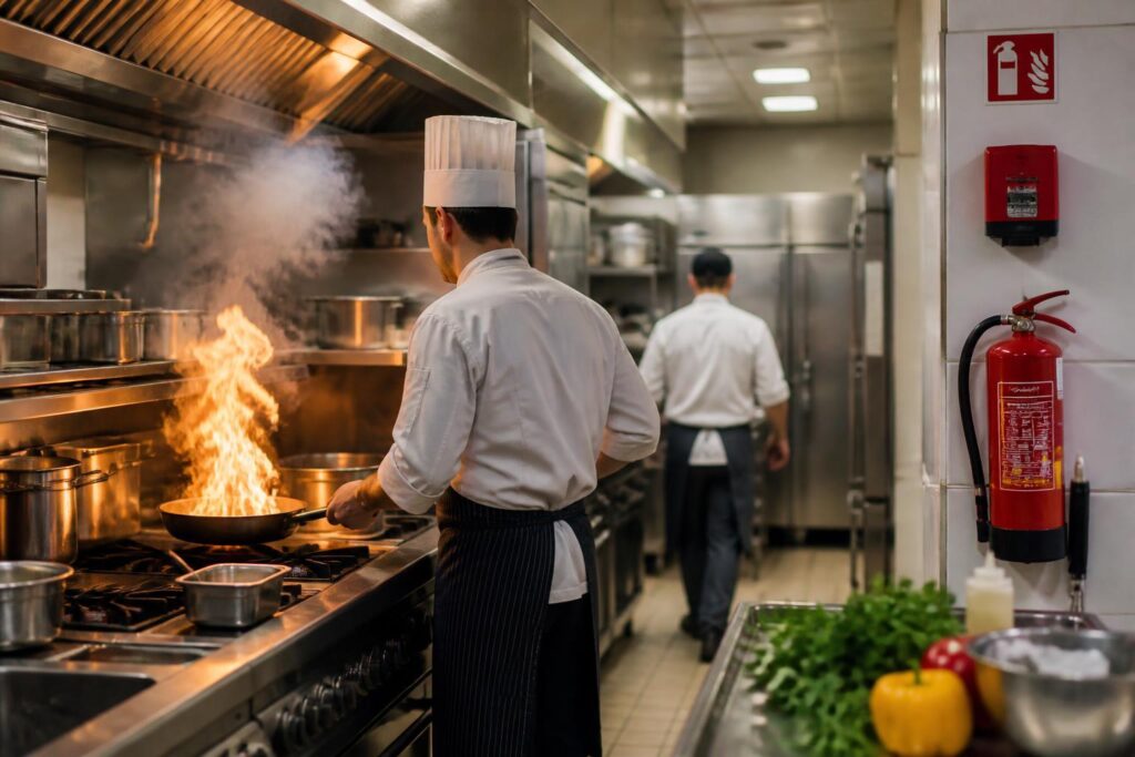 Brandschutz in der Gastronomie: Zwischen offener Flamme und Lebensmittelsicherheit im Raum Österreich